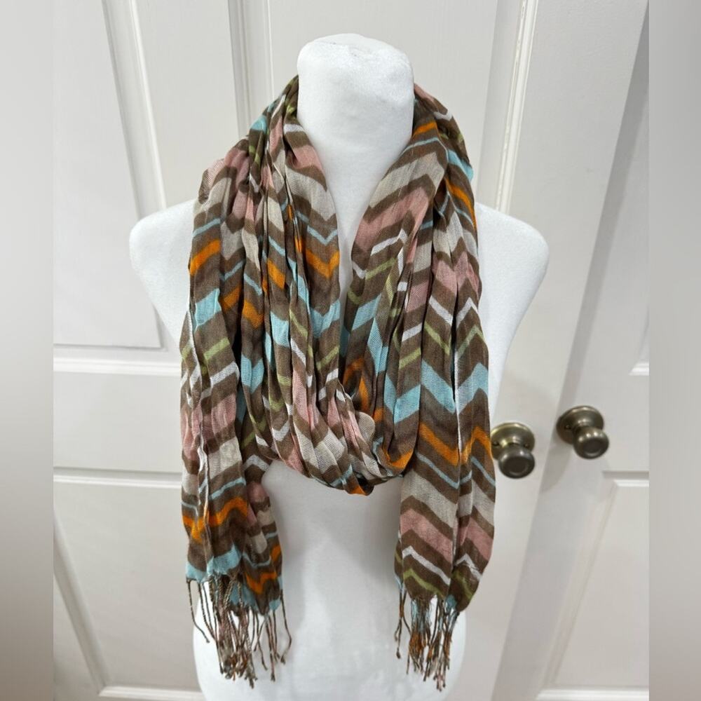 Chevron Patterned Scarf, OX